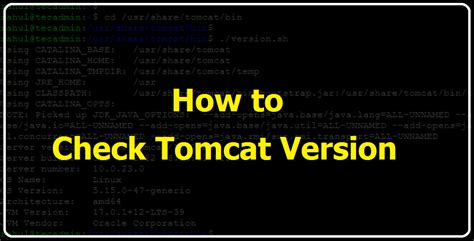 How To Check Tomcat Version On Linux Tecadmin