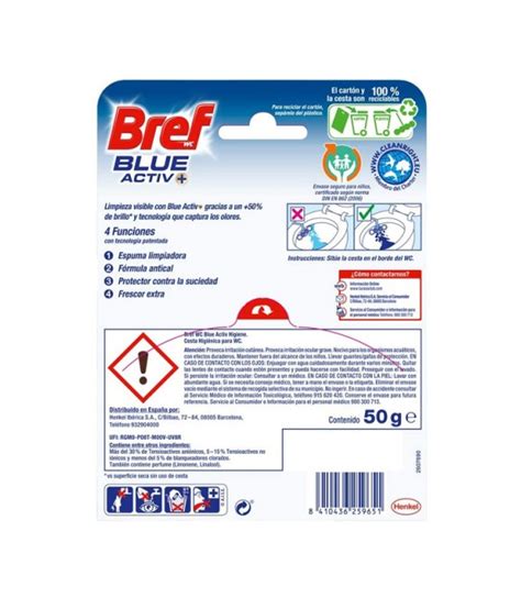 BREF DETERGENT WC BLUE ACTIV HYGIENE 50 GR