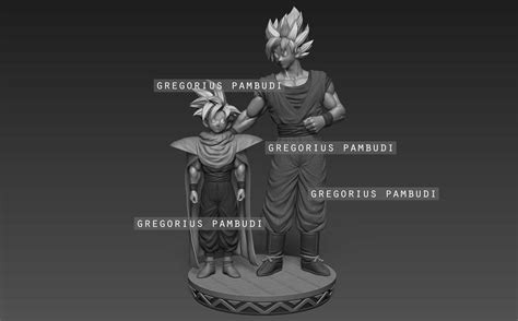 Dragon Ball Goku And Gohan Fan Art Statue 3d Printable 3d Model 3d Printable Cgtrader