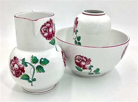 Bowl Vase And Pitcher Set Handled Pitcher Strasbourg Flowers For