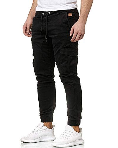 Budermmy Herren Hose Jogger Cargo Hosen Stretch Sporthose Jogginghose