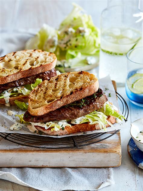 Steak Sandwich With Blue Cheese Ranch Australian Beef Recipes