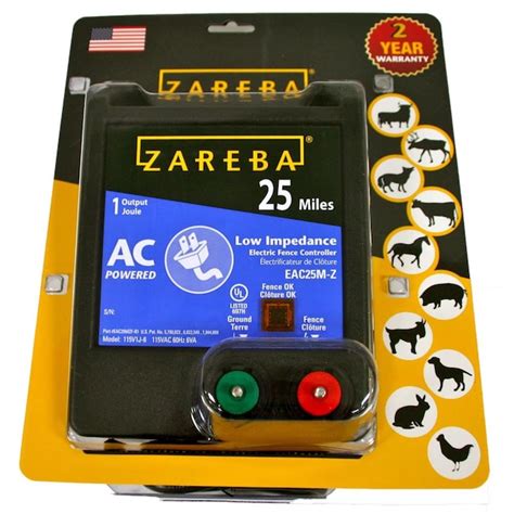 Zareba Systems 25 Mile Ac Powered Low Impedance Charger 25 Mile Ac Hardwired Electric Fence