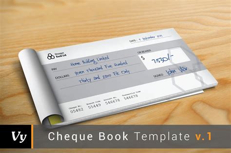 Chequecheck Book Template V01 Stationery Templates Creative Market