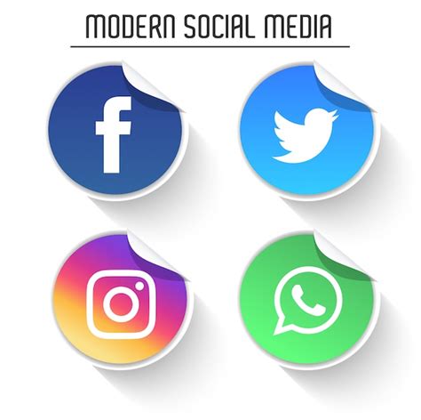 Premium Vector Modern Social Media Logos Pack