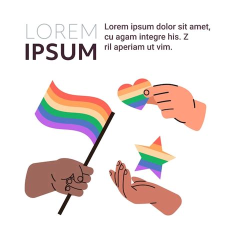 Handen Met Lgbt Regenboogvlag Hart En Ster Homo Lesbische Liefde Parade