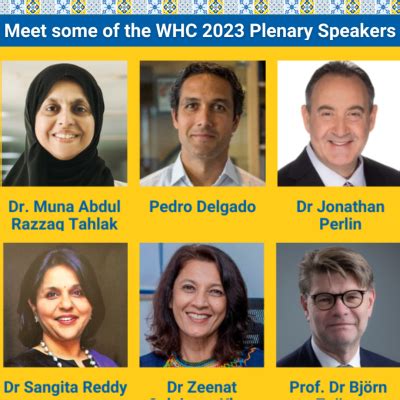 Plenary Speakers Announced For The 46th World Hospital Congress