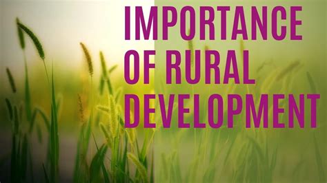 Unit 1 L3 Importance Of Rural Development KHU701 StudywithBD YouTube