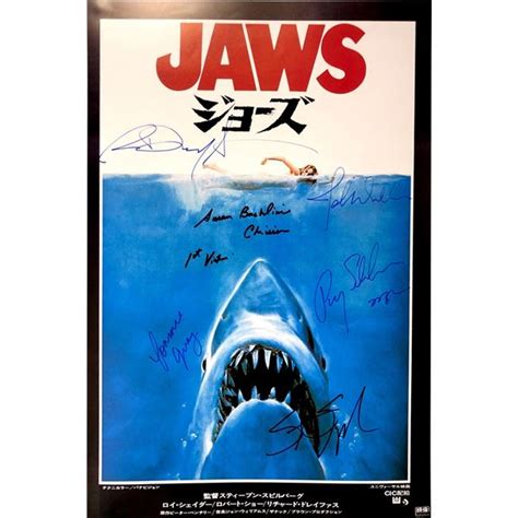 Autograph Signed Jaws Poster