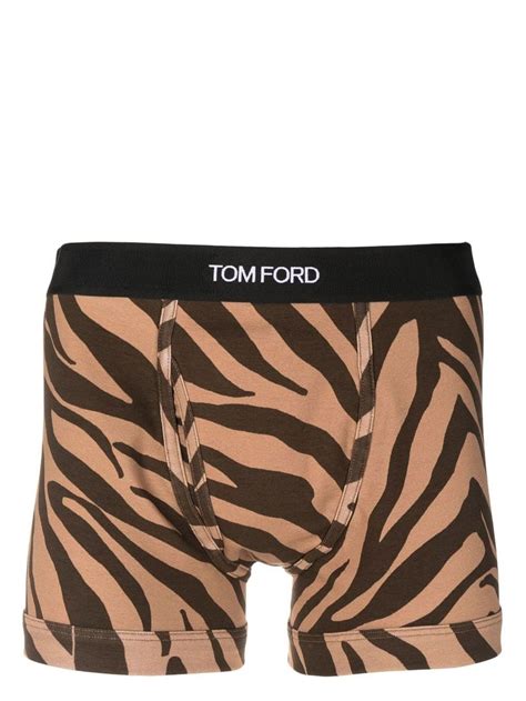 Logo Waistband Zebra Print Boxer Tom Ford Kr