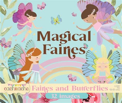 Fairy Clipart Fairy Garden Clipart Butterfly Clipart Pixie Etsy