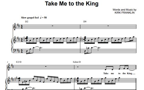 Tamela Mann-Take Me To The King Free Sheet Music PDF for Piano | The ...