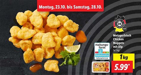 Metzgerfrisch Chicken Nuggets Mit Dip Angebot Bei Lidl 1Prospekte De