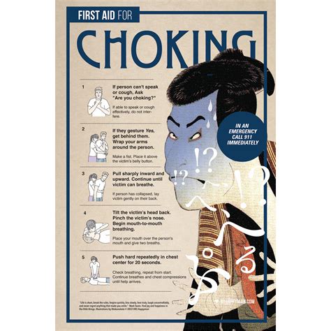 Choking Victim Poster Cpr Poster Japanese Poster Ukiyoe Etsy