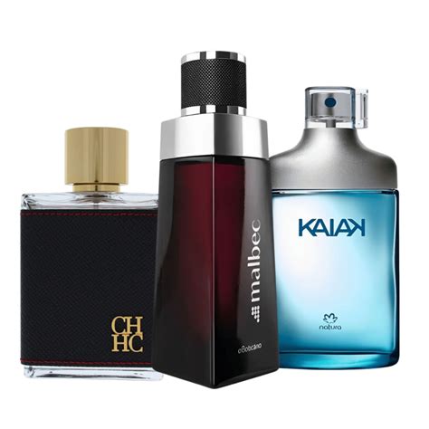 Kit 3 Perfumes Kaiak Malbec CH Shopee Brasil