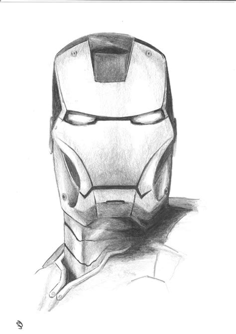 Iron Man Pencil Sketch