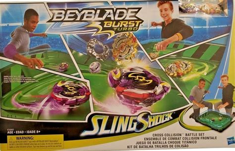 Beyblade Burst Turbo Slingshock Cross Collision Battle Set Action Figures