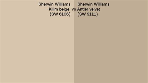 Sherwin Williams Kilim Beige Vs Antler Velvet Side By Side Comparison