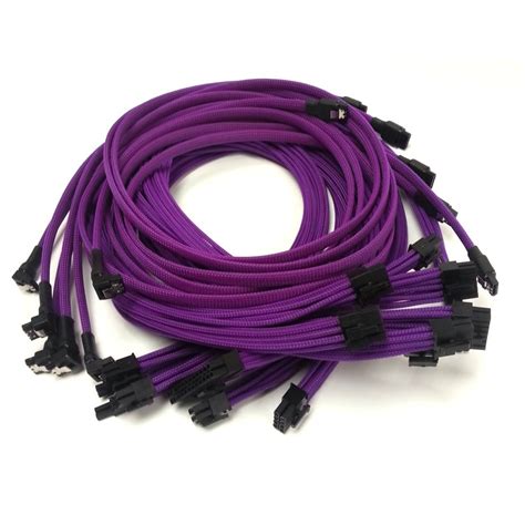 Corsair Ax1200 Premium Single Sleeved Modular Cable Set Purple Moddiy