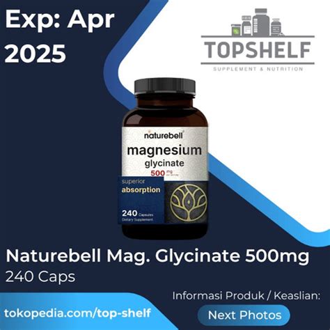 Jual Naturebell Magnesium Glycinate Superior Absorption 500 Mg Tidur