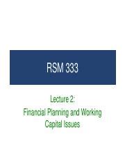 Lecture 2 Slides Pdf RSM 333 Lecture 2 Financial Planning And