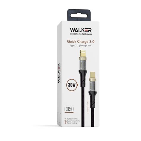 Кабель USB WALKER C950 Type C to Lightning black купить за 213 18 грн