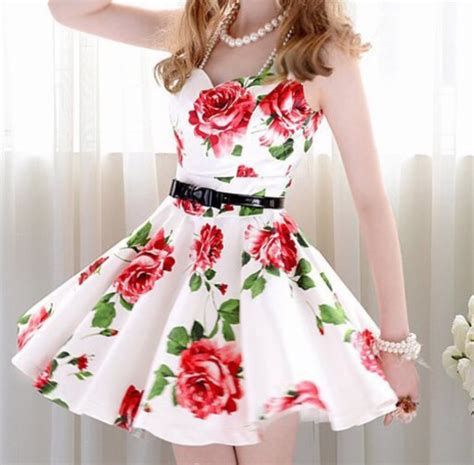 Cute Vintage Floral Dress Kawaii Prom Dress Girly Fashion