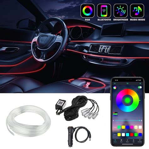 Led Rgb Ambijentalna Traka Za Unutrasnjost Vozila Bluetooth Led Svjetla