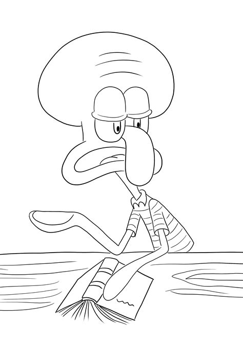Squidward Free To Color And Print Or Direct Download Image