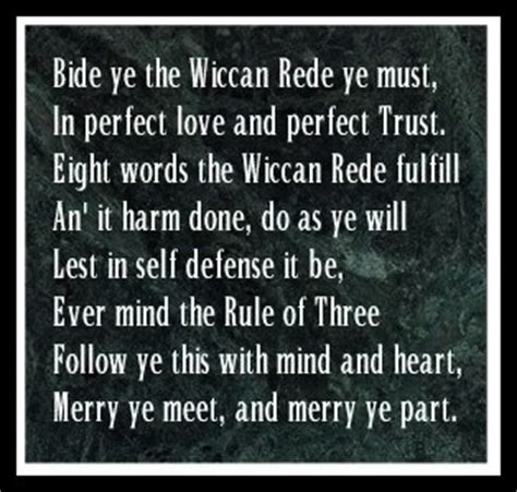 Wiccan Rede Wiccan Rede Rule Of Three Practical Magic