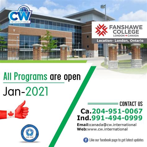 Study In Canada Fanshawe College College Canada Ontario