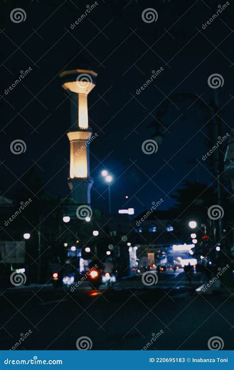 Menara Masjid Raya Bandung With Cloudy Sky Editorial Image ...