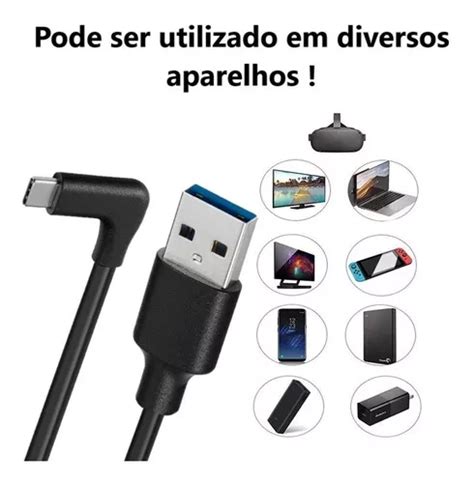 Cable De Enlace De 3 Metros Para Oculus Quest 1 2 USB A USB C Br Color