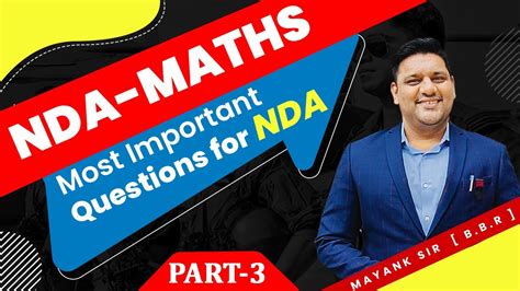 Most Important Questions For NDA Maths 2022 Maths Important