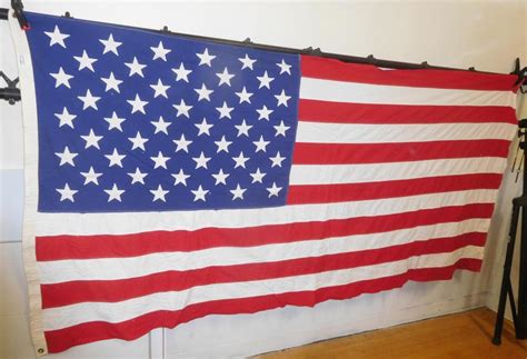 Lot Vintage 50 Star American Flag By Watts Mfg Corp In Compton