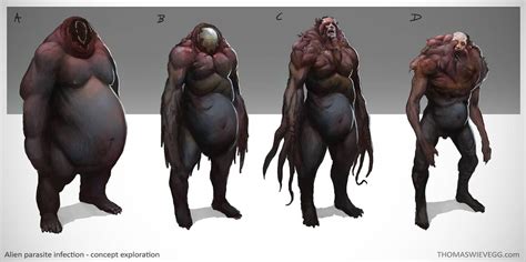 Alien Parasite Infection Concept Exploration By Thomaswievegg On