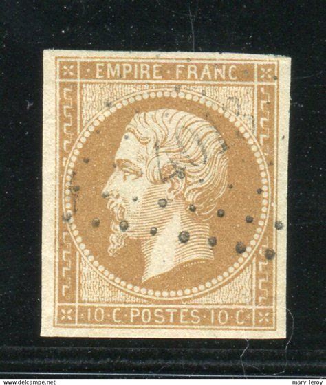 1853 1860 Napoléon III Superbe Rare n 13A Cachet PC 4013 Samsoun