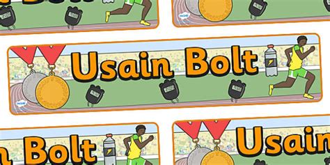 Usain Bolt Display Banner Teacher Made Twinkl