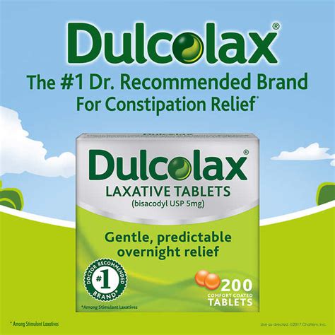 Dulcolax Laxative Tablets 200 Count