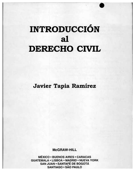 L Introduccion AL Derecho Civil Tapia Ramirez Derecho Civil