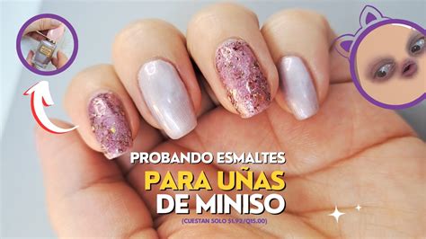 Nail Art para Principiantes Probando ESMALTES DE UÑAS de MINISO