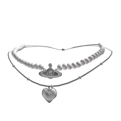 Y2k Pearls Heart Necklace Roblox Item Rolimon S