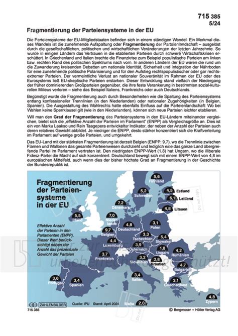 Fragmentierung Der Parteiensysteme In Der EU Zahlenbilder Politik