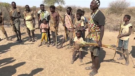 Men From Hadzabe Tribe Introduce Themselves Using Their Clicking