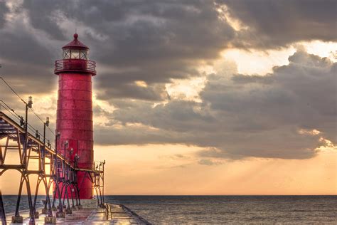 Grand Haven Lighthouse Hdr Photograph By Jeramie Curtice Fine Art America