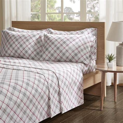 Amazon.com: Comfort Spaces Cotton Flannel Breathable Warm Deep Pocket Sheets with Pillow Case ...