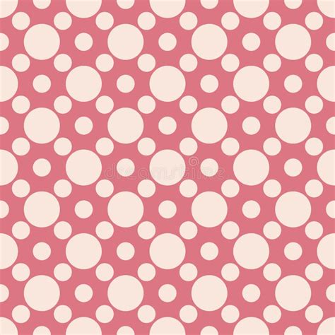 Abstract Polka Dot Round Seamless Pattern Geometric Background With Circles Stock Vector