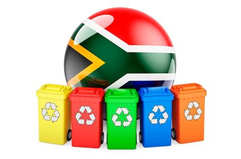 Premium Photo Waste Recycling In South Africa Colored Recycling Bins