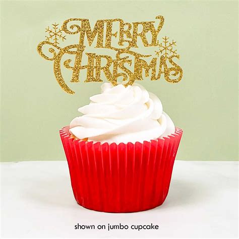 Merry Christmas Acrylic Cake Pick Cake Decorating Supplies