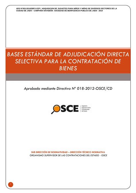 PDF BASES ESTÁNDAR DE ADJUDICACIÓN DIRECTA SELECTIVA zonasegura